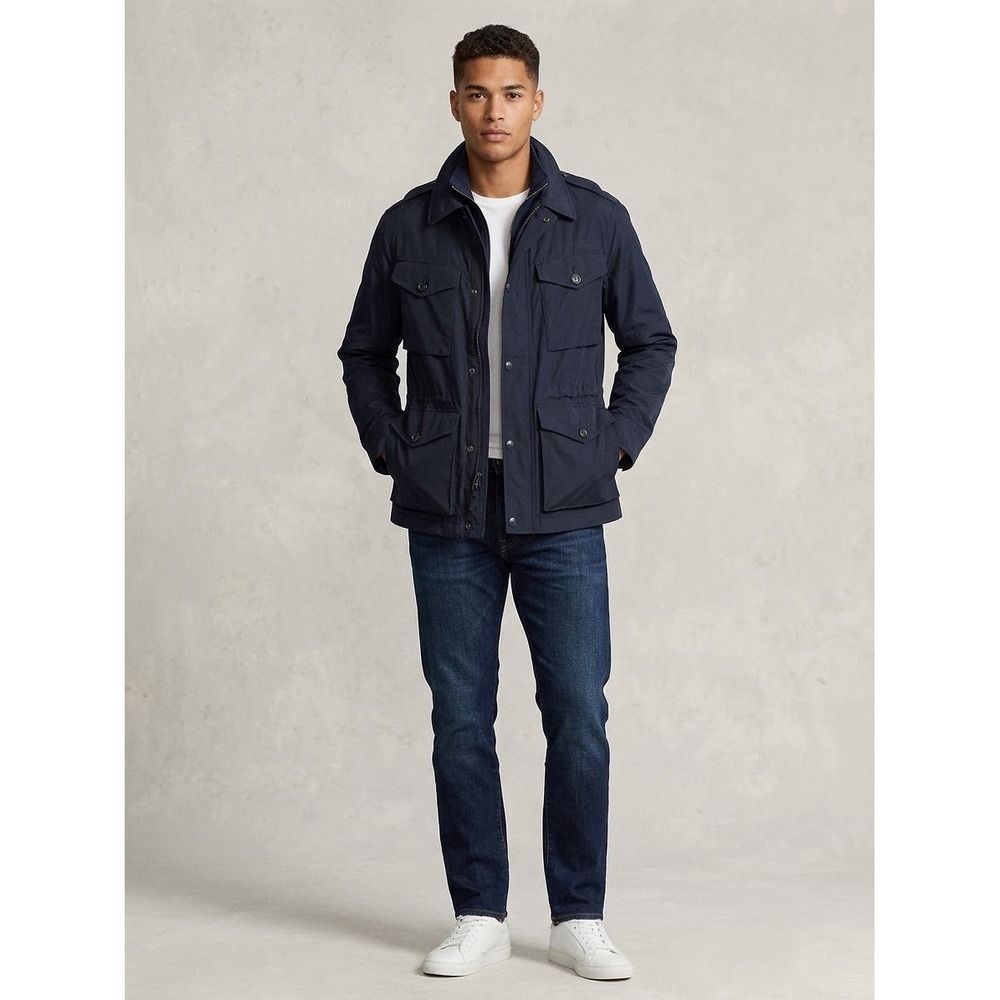 Polo Ralph Lauren Mens Blue Water Repellant Field Utility Safari Jacket Coat M